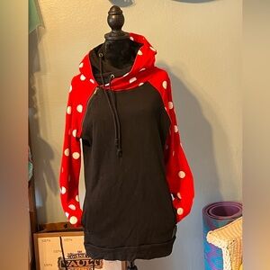 Cute black and red hoodie size medium